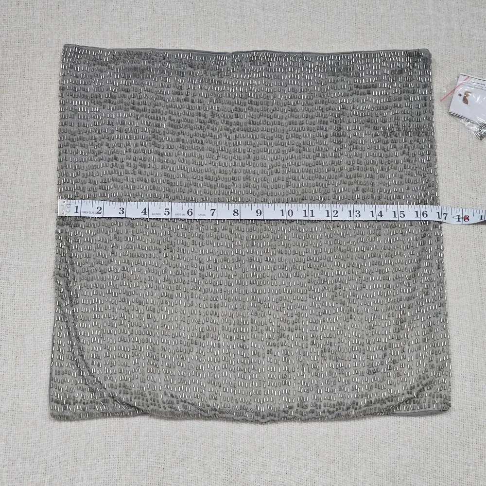 NWT Pottery Barn Accents Beaded Ombre Pillow Cover 18x18